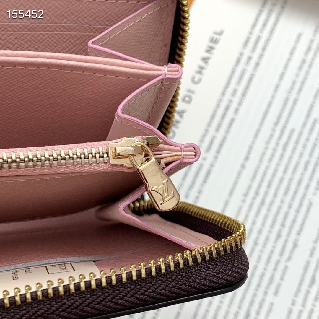 ルイ・ヴィトン ポルトフォイユ・クレマンス ダミエ・エベヌ ラウンドファスナー長財布