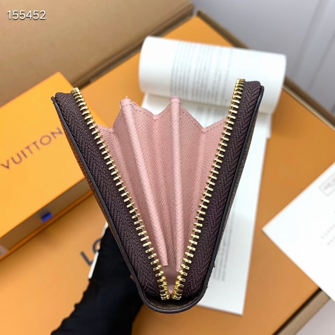 ルイ・ヴィトン ポルトフォイユ・クレマンス ダミエ・エベヌ ラウンドファスナー長財布