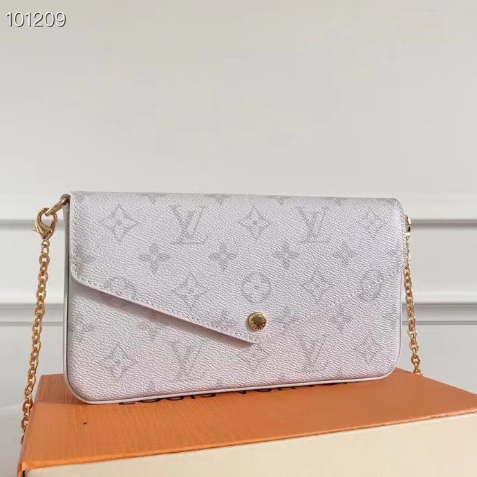 ルイ・ヴィトン ポシェット・フェリシー モノグラム アンプラント ホワイト