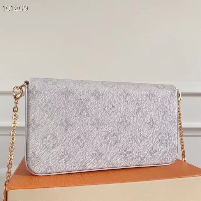 ルイ・ヴィトン ポシェット・フェリシー モノグラム アンプラント ホワイト