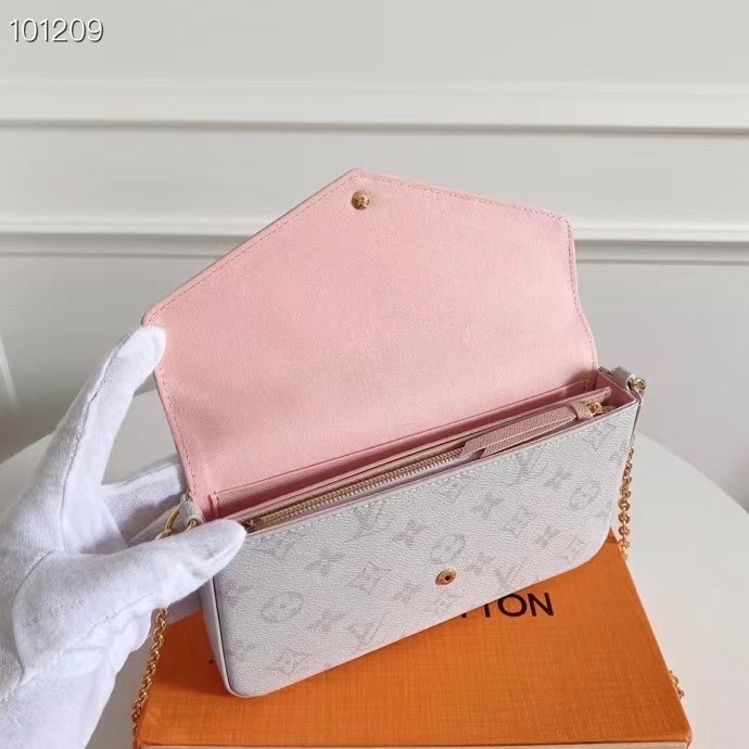 ルイ・ヴィトン ポシェット・フェリシー モノグラム アンプラント ホワイト