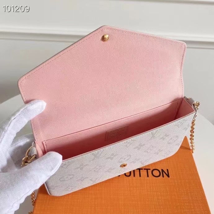 ルイ・ヴィトン ポシェット・フェリシー モノグラム アンプラント ホワイト