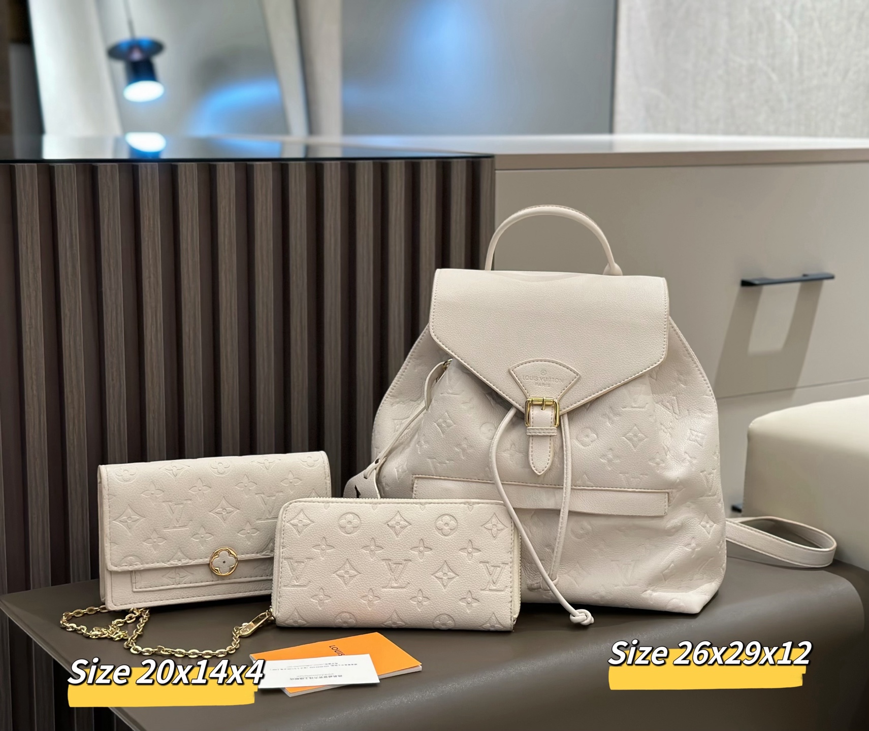 LV高級感 モノグラム バッグ 3 点セット