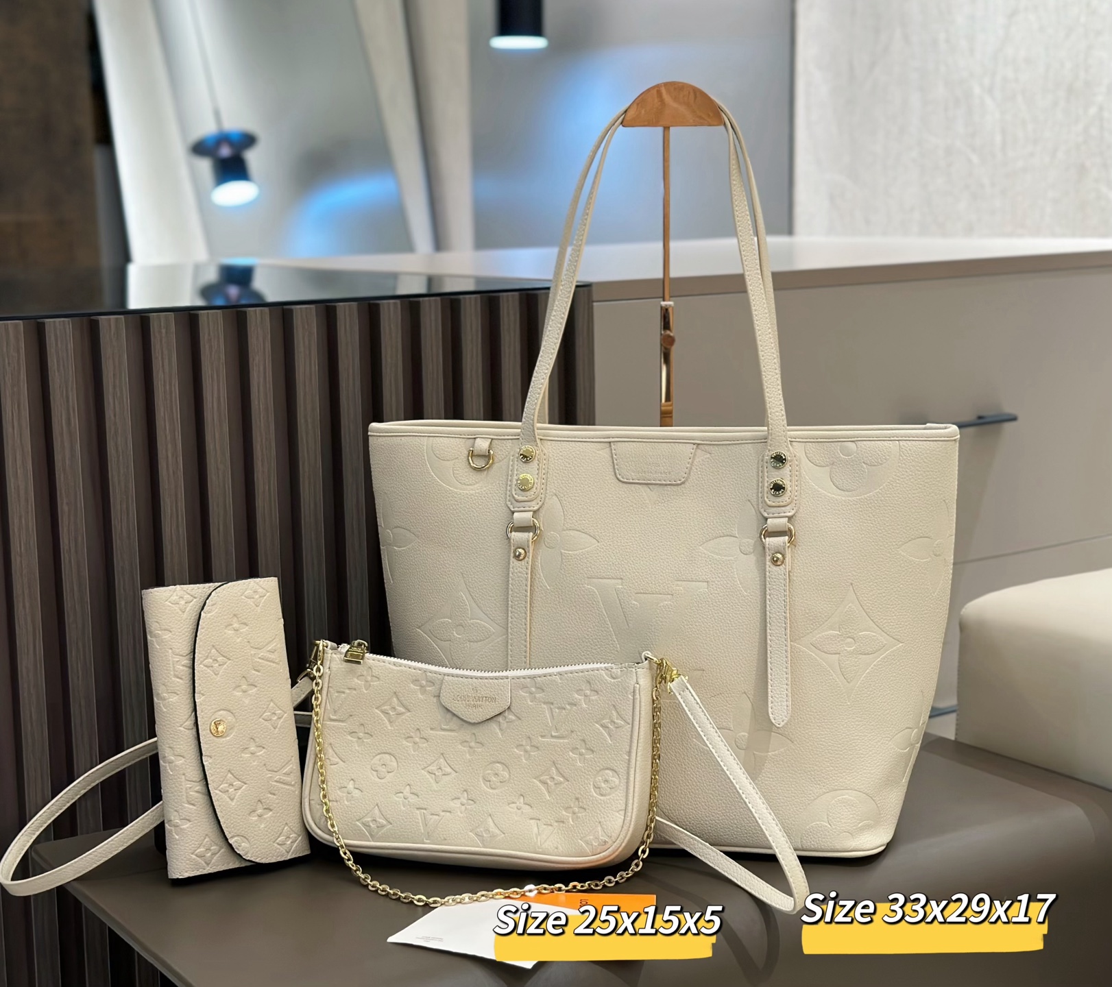 最新人気デザイン モノグラムレザー 3 点セットバッグ