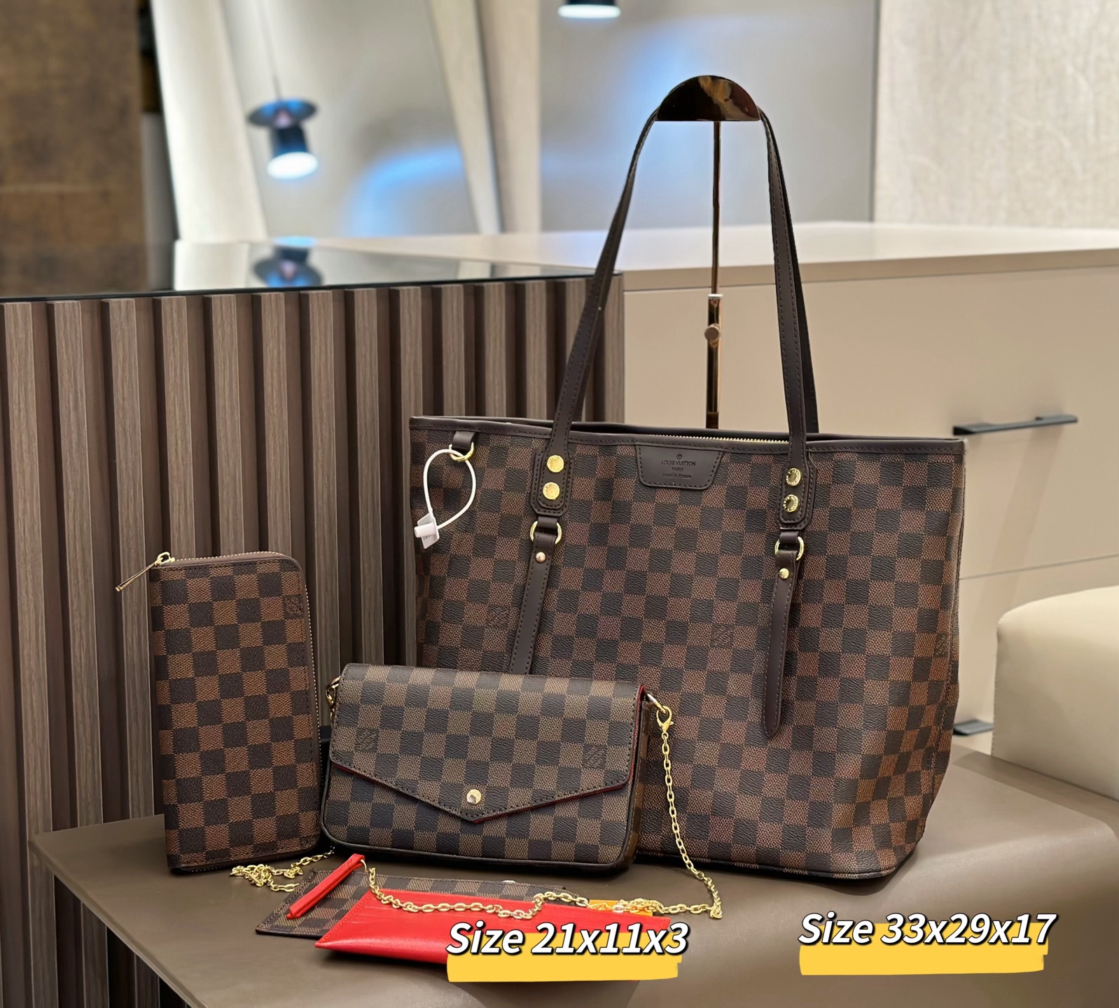 最新人気デザイン モノグラムレザー 3 点セットバッグ