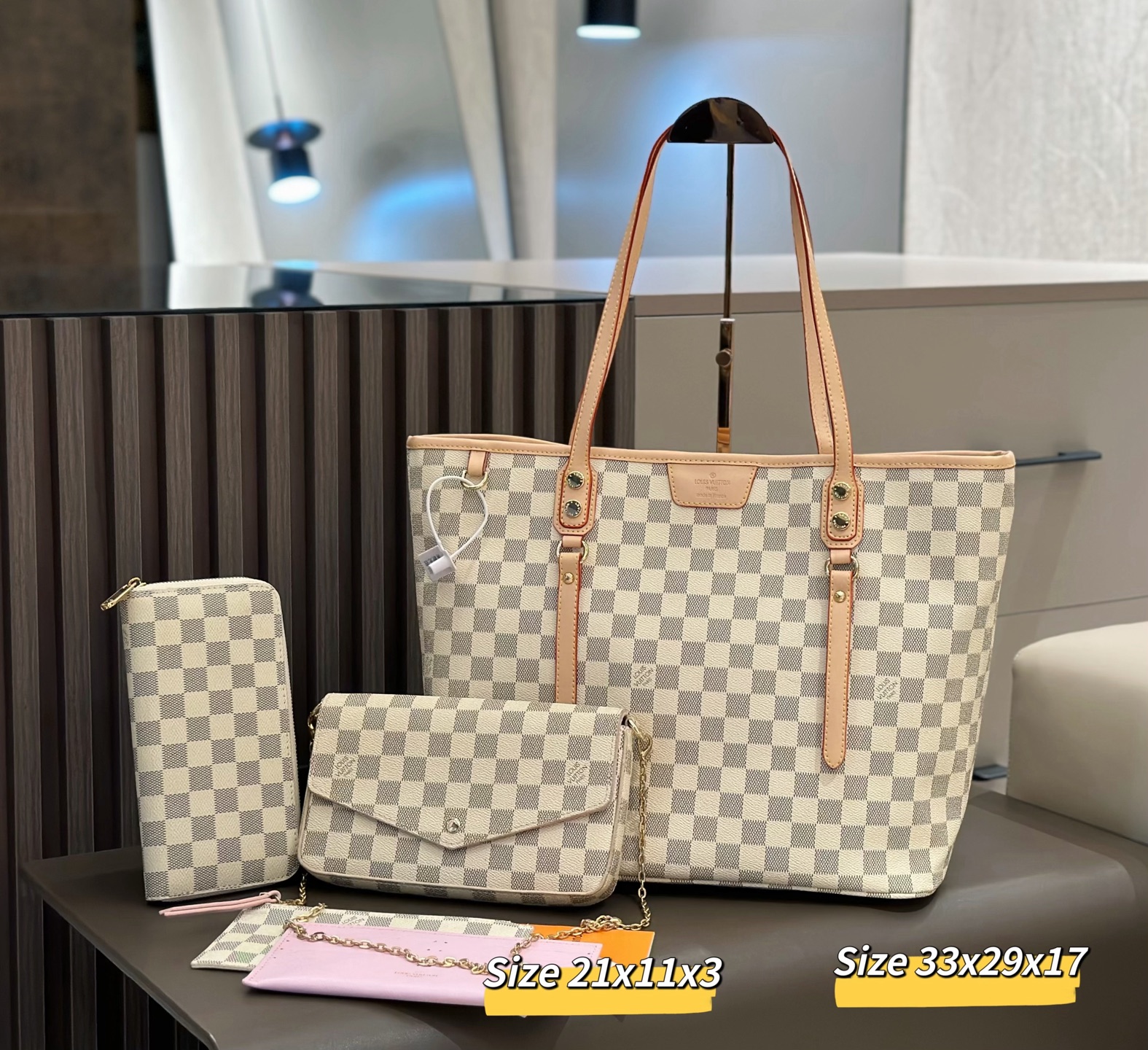 最新人気デザイン モノグラムレザー 3 点セットバッグ