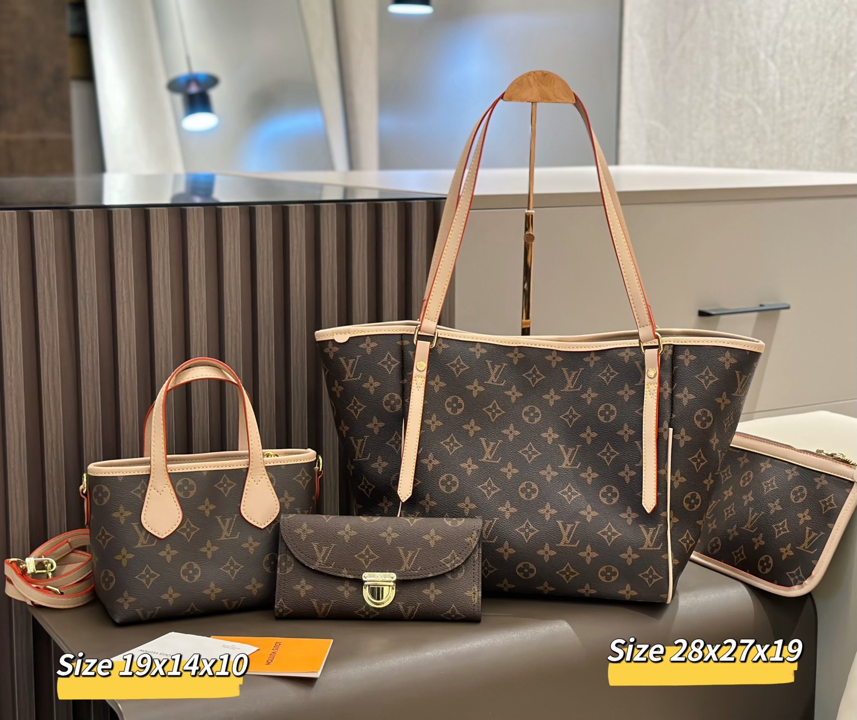 最新人気デザイン モノグラムレザー 3 点セットバッグ