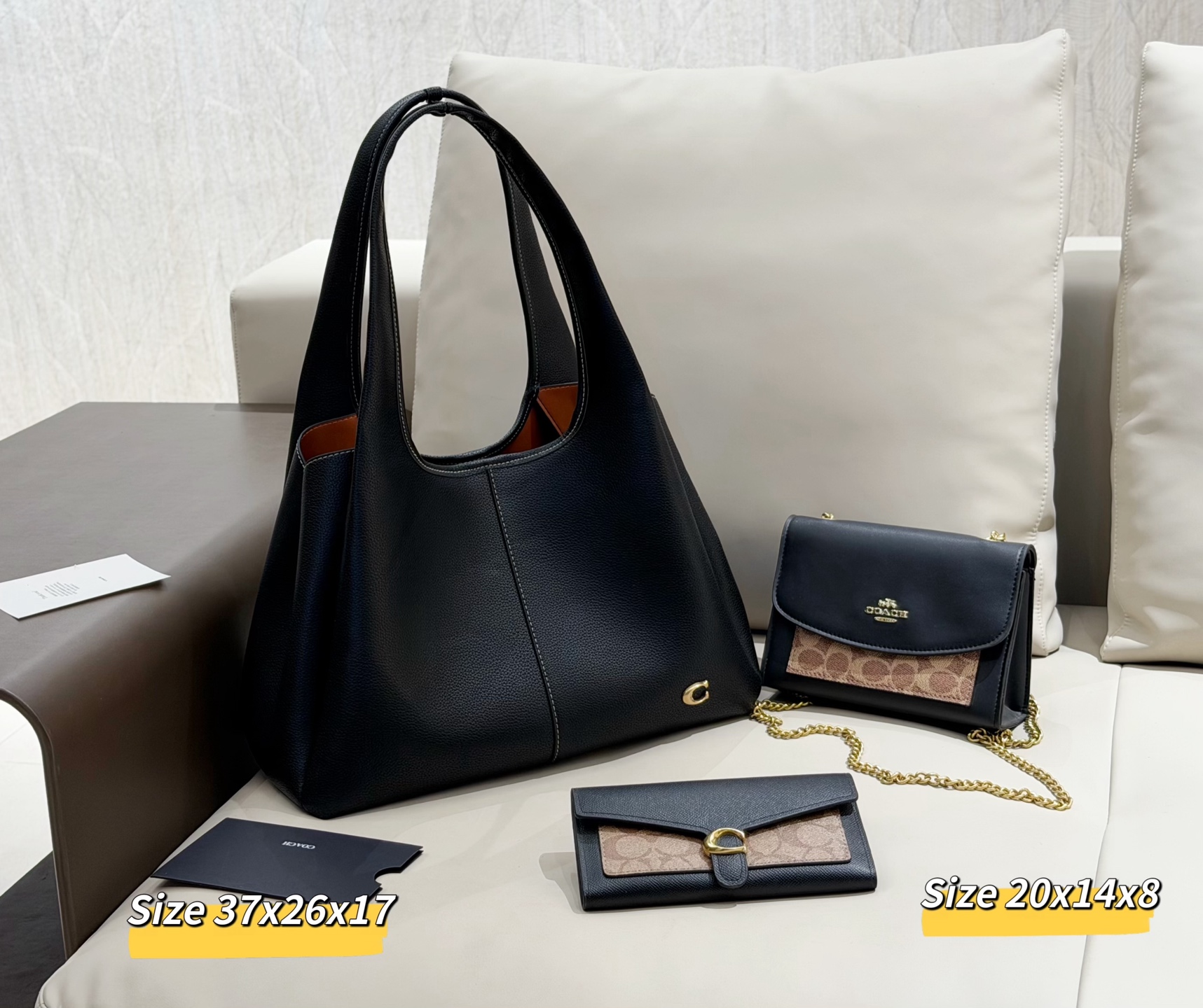 COACH ブラックゴールドコレクション 3 点セット