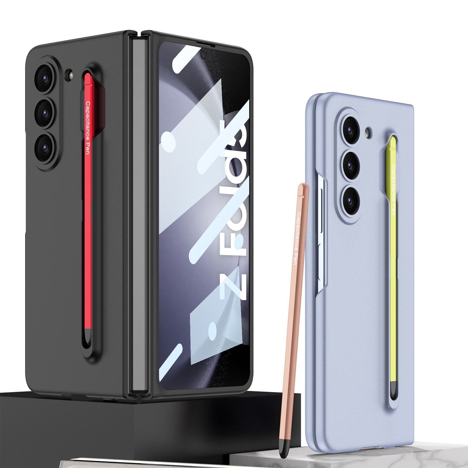 สำหรับ Samsung Galaxy Z Fold5/4/3 Frosted กับกรณีปากกาโทรศัพท์กรณีป้องกัน