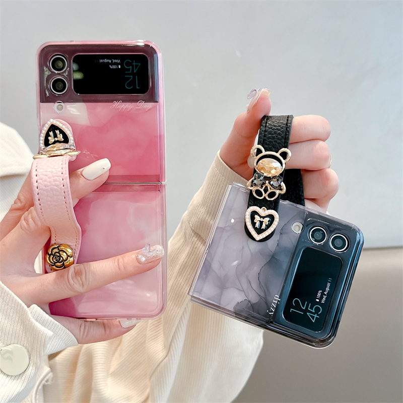 สำหรับ Samsung Galaxy Z Flip5 / 4/3 หมึกพิมพ์ลมโทรศัพท์กรณีป้องกัน