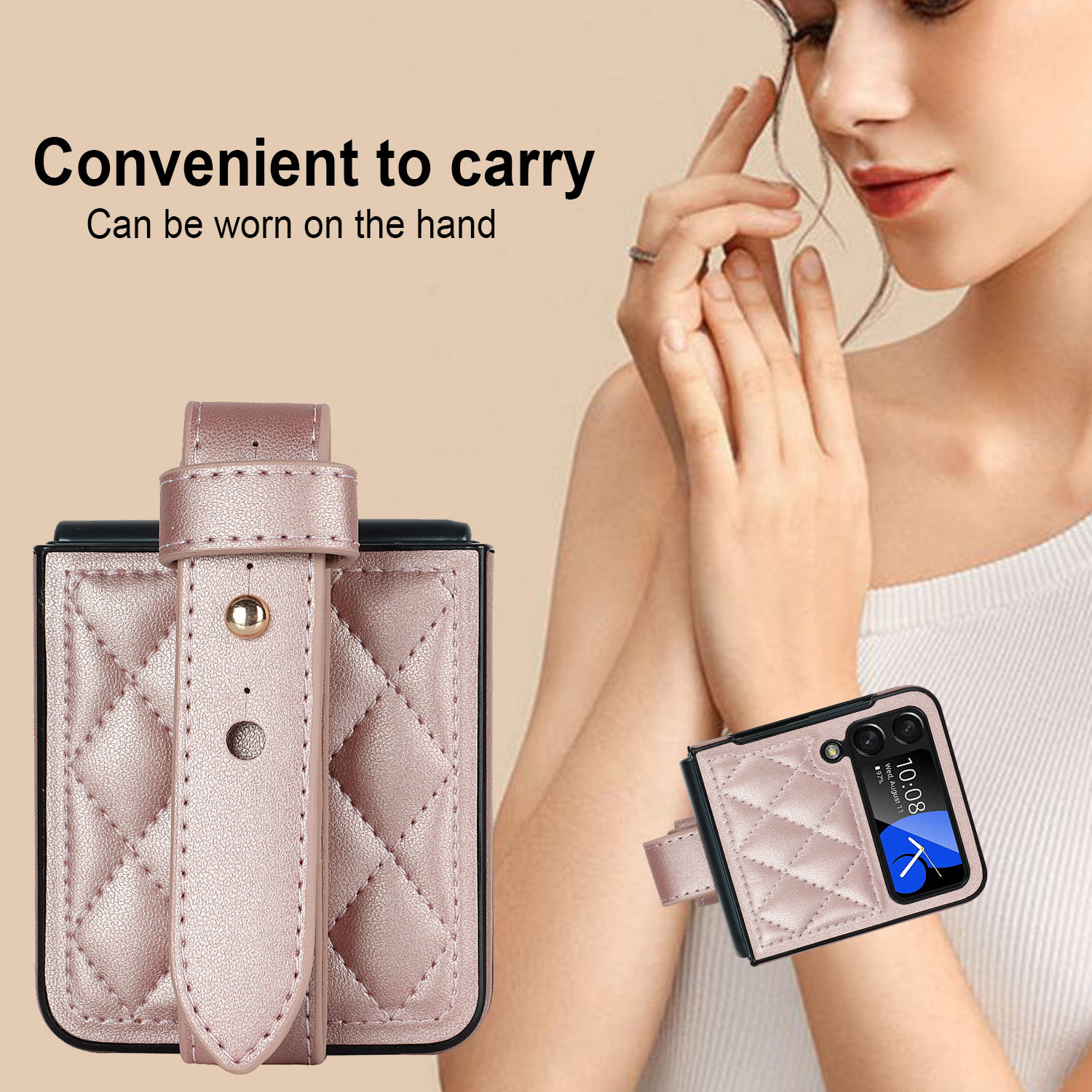 สำหรับ Samsung Z Flip5/4/3 สายรัดข้อมือใส่โทรศัพท์กรณี