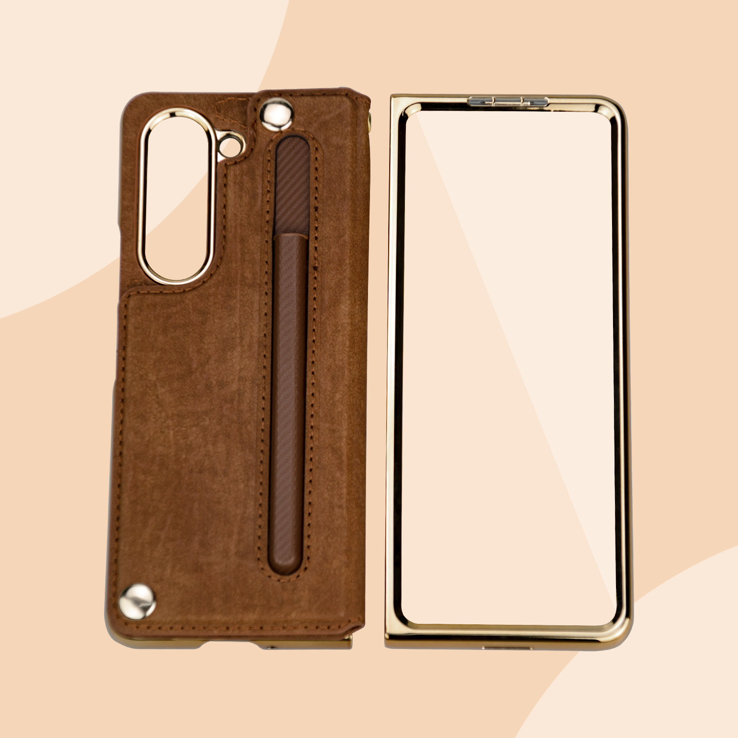 สำหรับ Samsung Z Fold5/4/3 ใส่สายรัดข้อมือปากกาช่องใส่โทรศัพท์ป้องกันการตก