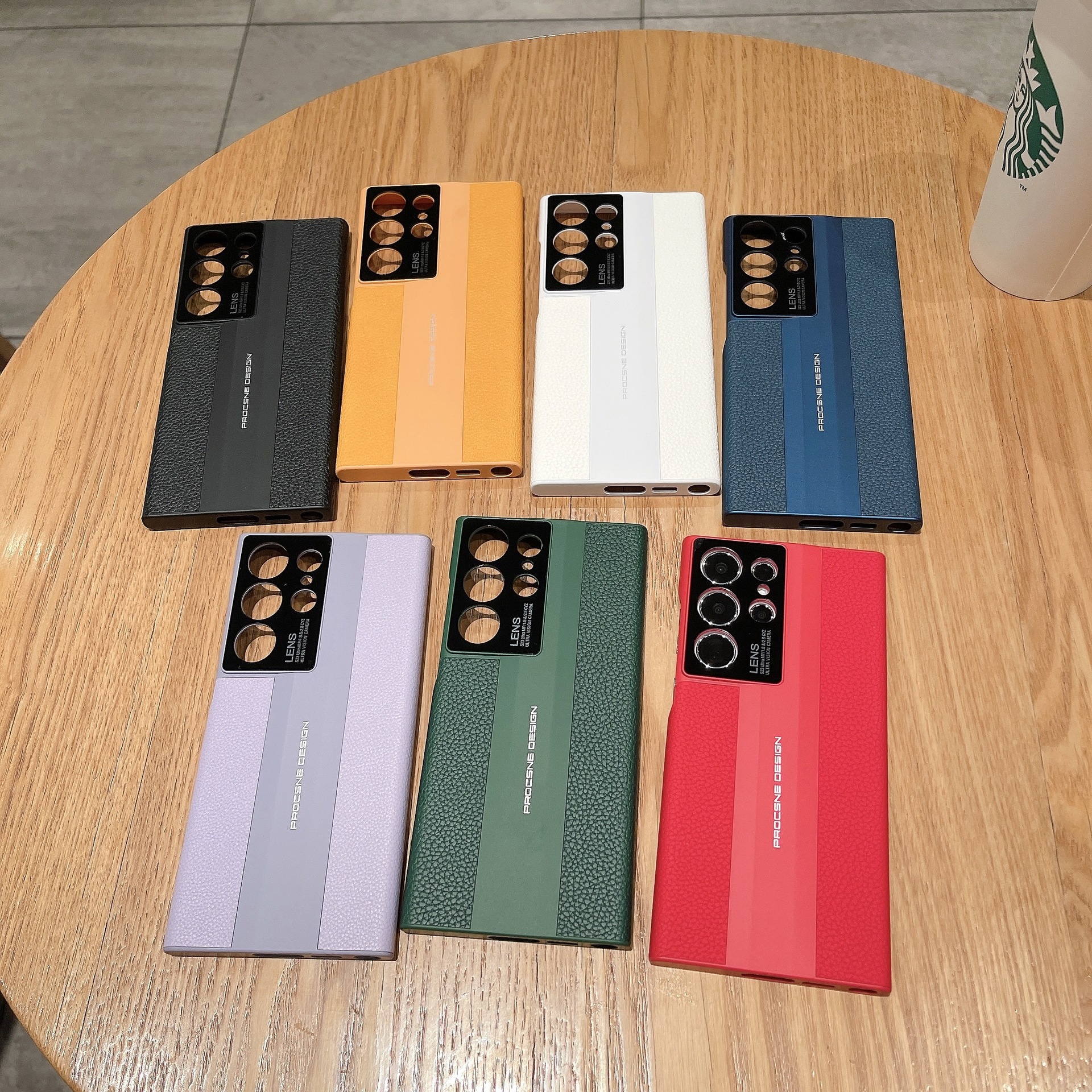 สำหรับ Samsung S Series Porsche หนังแท้แพทช์กรณีโทรศัพท์