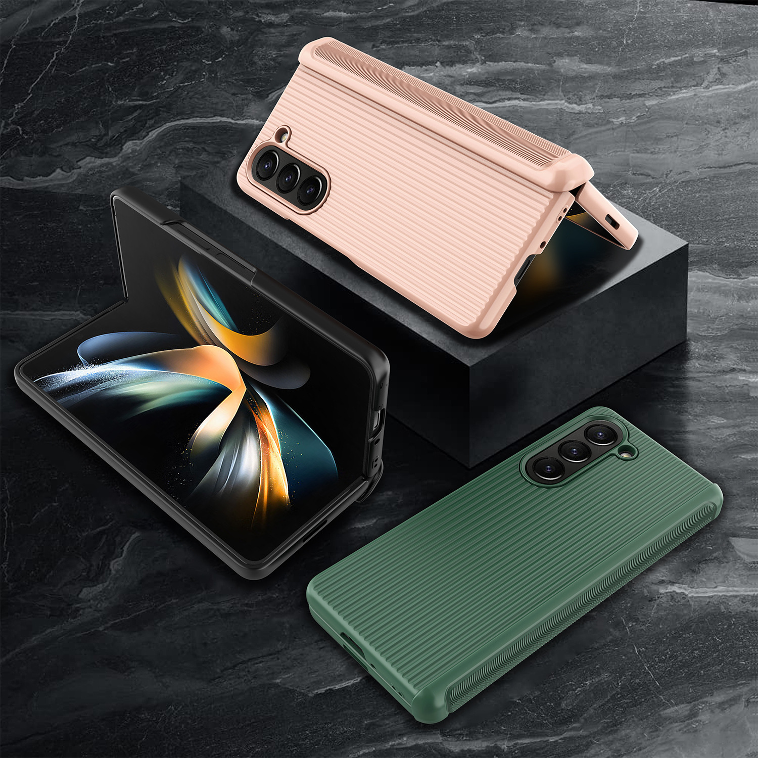 สำหรับ Samsung Z พับ 5/4/3 บานพับกระเป๋ากรณีโทรศัพท์