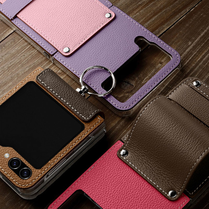 สำหรับ Samsung Galaxy Z Flip5/4/3 Splice สีชนกันโทรศัพท์กรณีป้องกัน