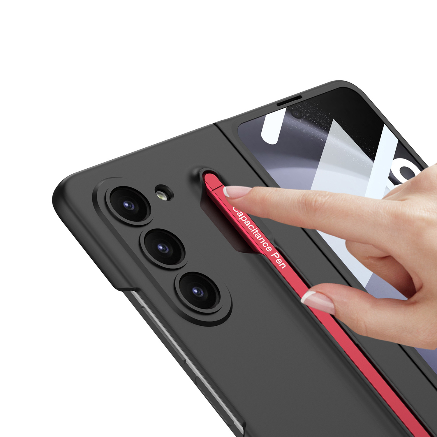 สำหรับ Samsung Galaxy Z Fold5/4/3 Frosted กับกรณีปากกาโทรศัพท์กรณีป้องกัน