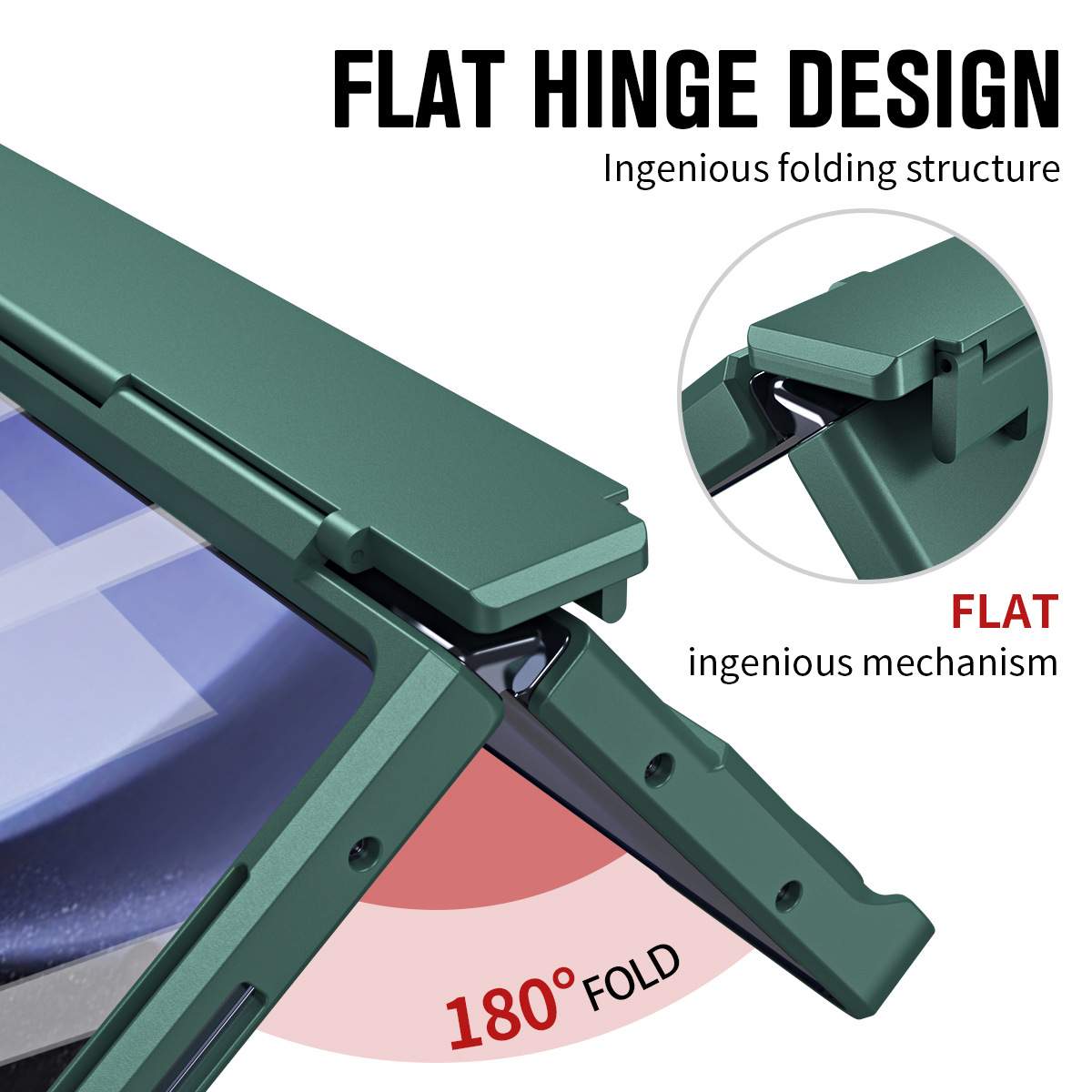 เหมาะสำหรับ Samsung Z Fold5/4/3 กรณีโทรศัพท์ปากกาด้านข้างช่องใส่ปากกาบานพับฟิล์มกรณีรวมทุกอย่างผู้ถือกรณีป้องกัน