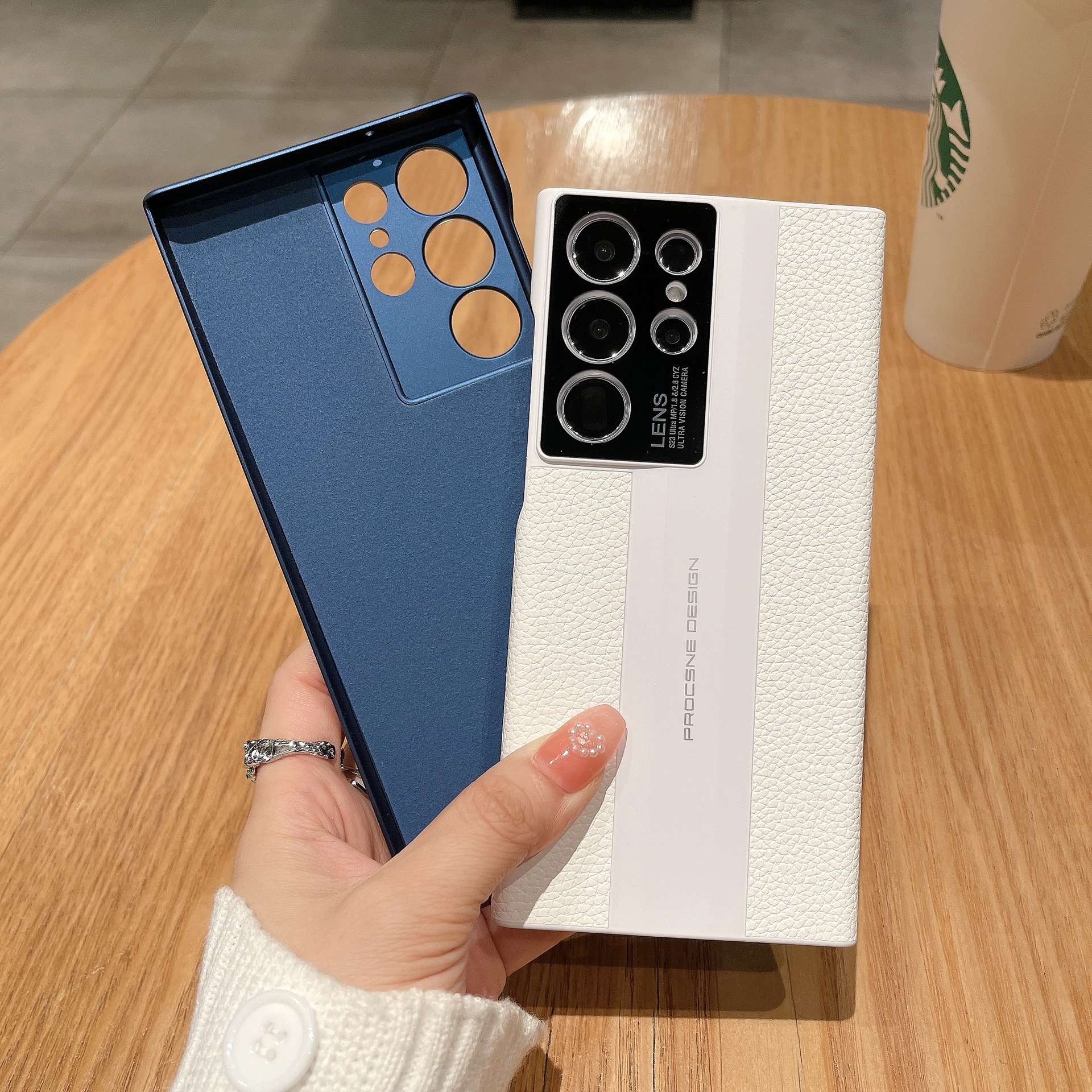 สำหรับ Samsung S Series Porsche หนังแท้แพทช์กรณีโทรศัพท์