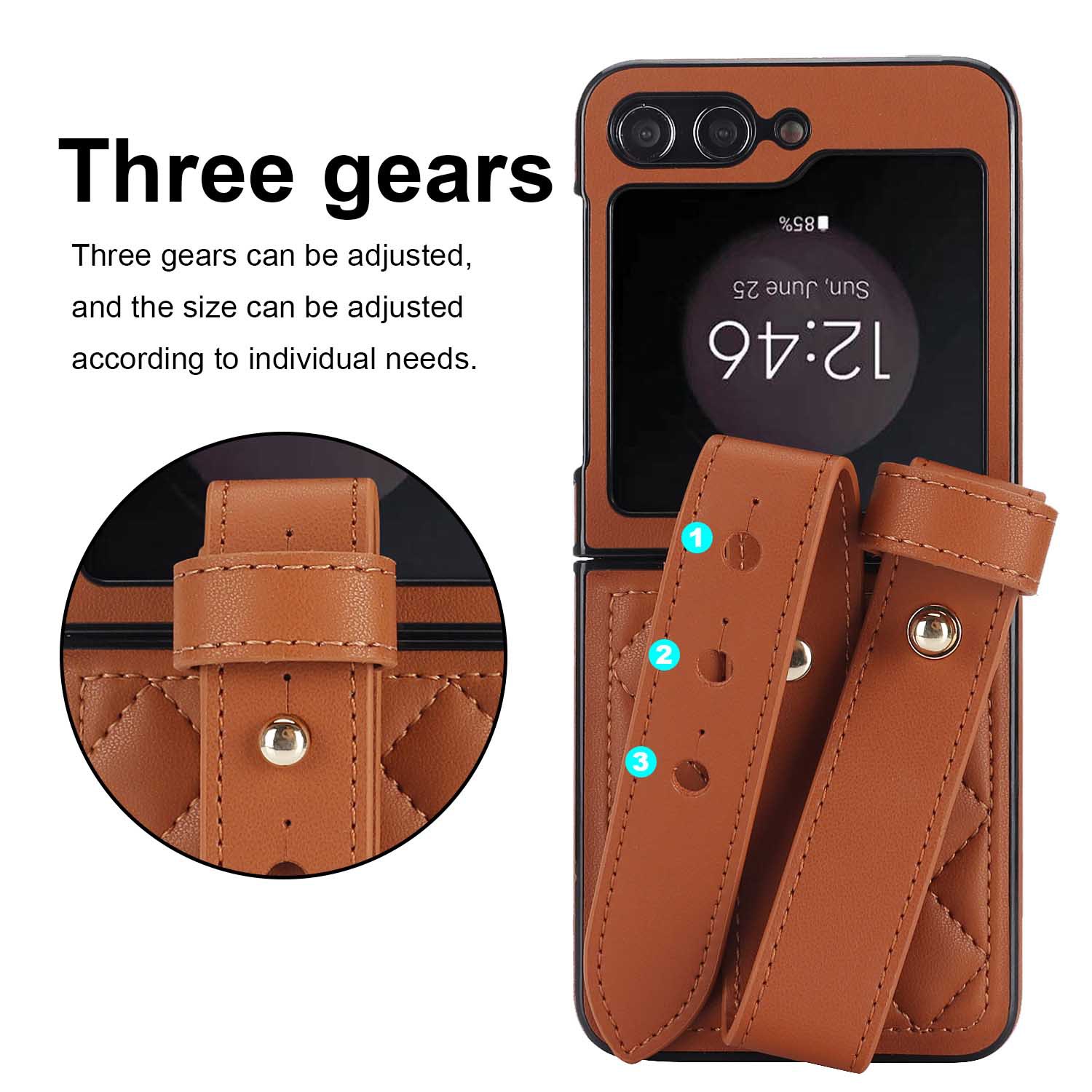 สำหรับ Samsung Z Flip6/5/4/3 สายรัดข้อมือใส่โทรศัพท์กรณี