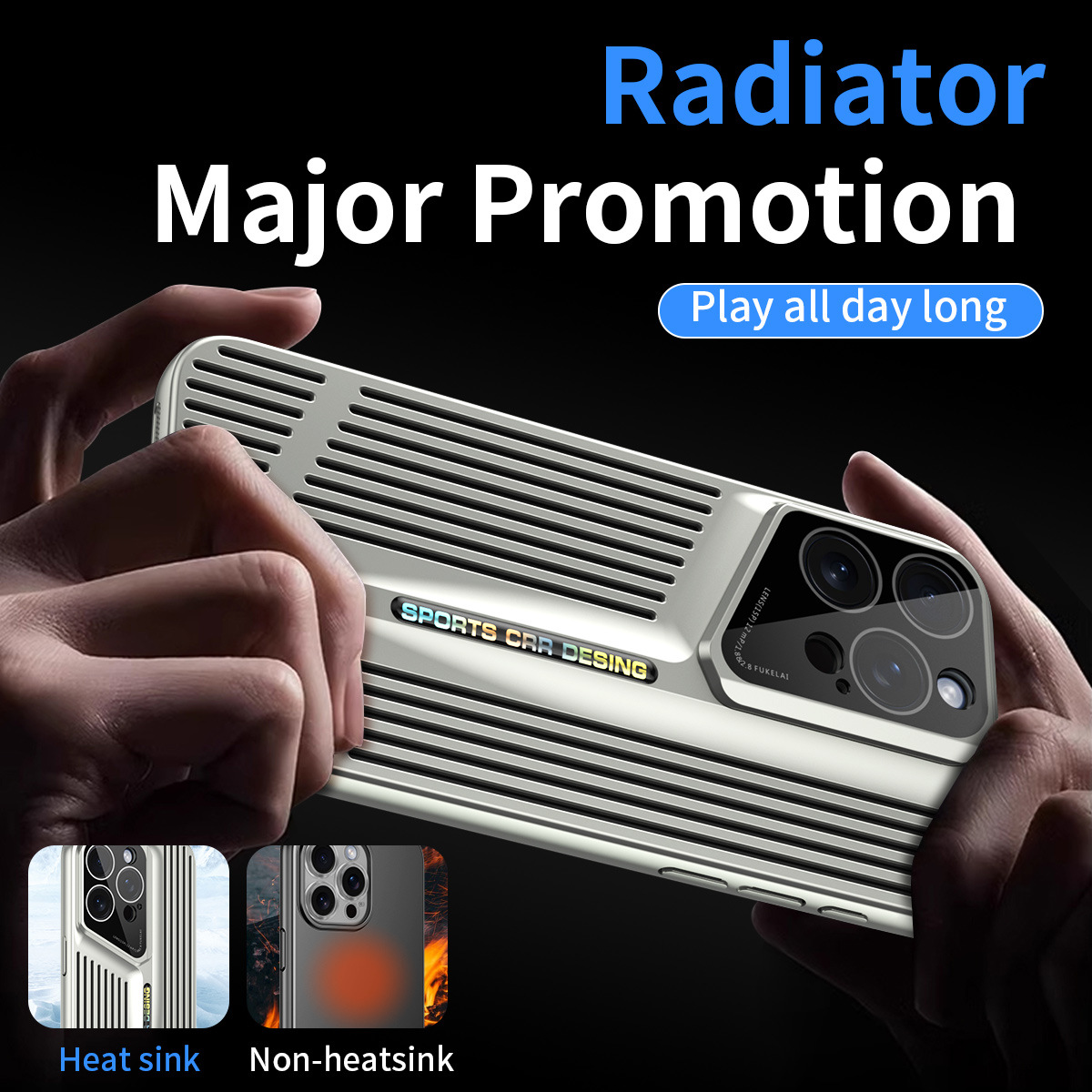 เหมาะสำหรับเคสโทรศัพท์ระบายความร้อนใบมีดบางเฉียบของ iPhone