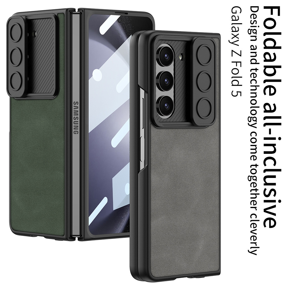 สำหรับ Samsung Galaxy Z Fold5/4/3 หน้าต่างบานเลื่อน Frosted โทรศัพท์กรณีป้องกัน