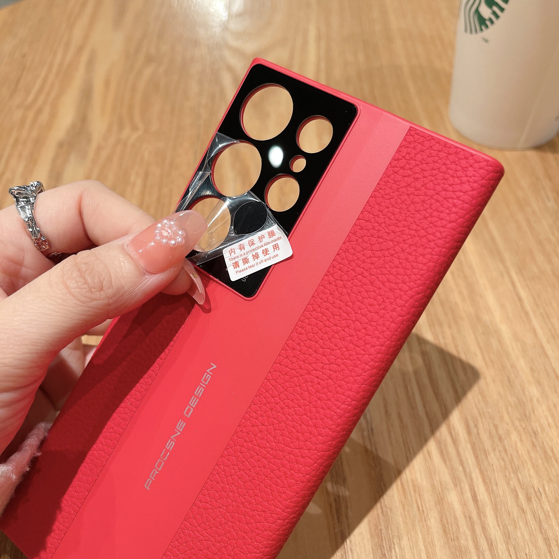 สำหรับ Samsung S Series Porsche หนังแท้แพทช์กรณีโทรศัพท์