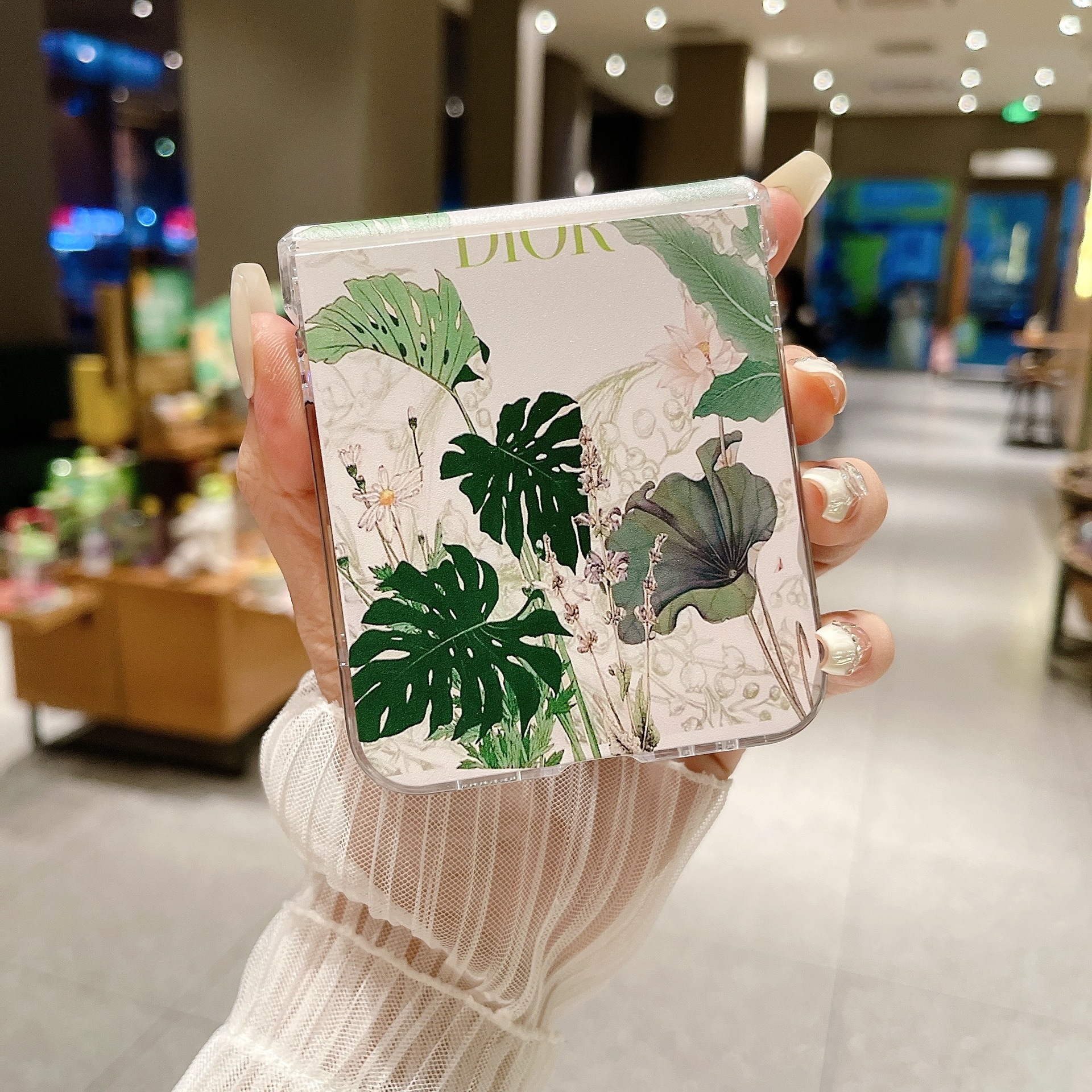 สำหรับ Samsung Z Flip5/4/3 การออกแบบแฟชั่นโซ่โทรศัพท์กรณี