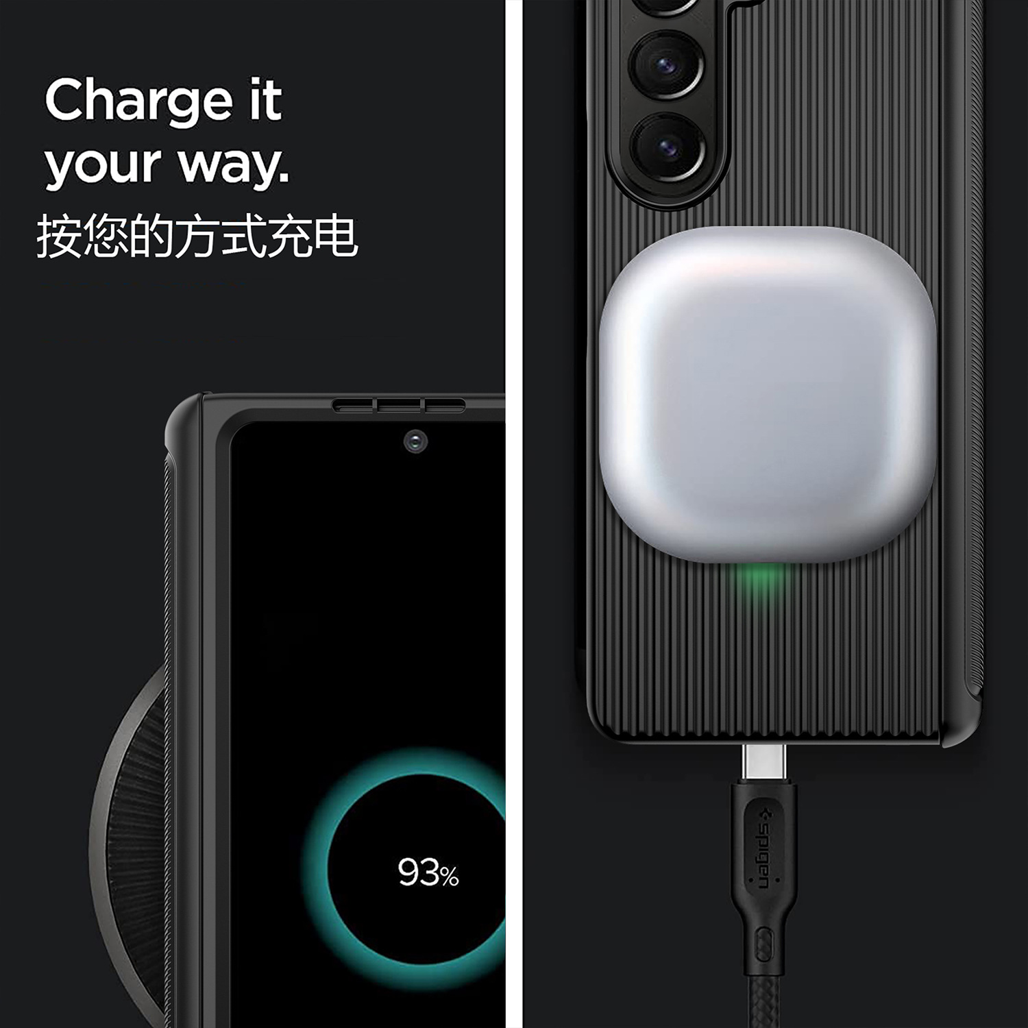 สำหรับ Samsung Z พับ 5/4/3 บานพับกระเป๋ากรณีโทรศัพท์