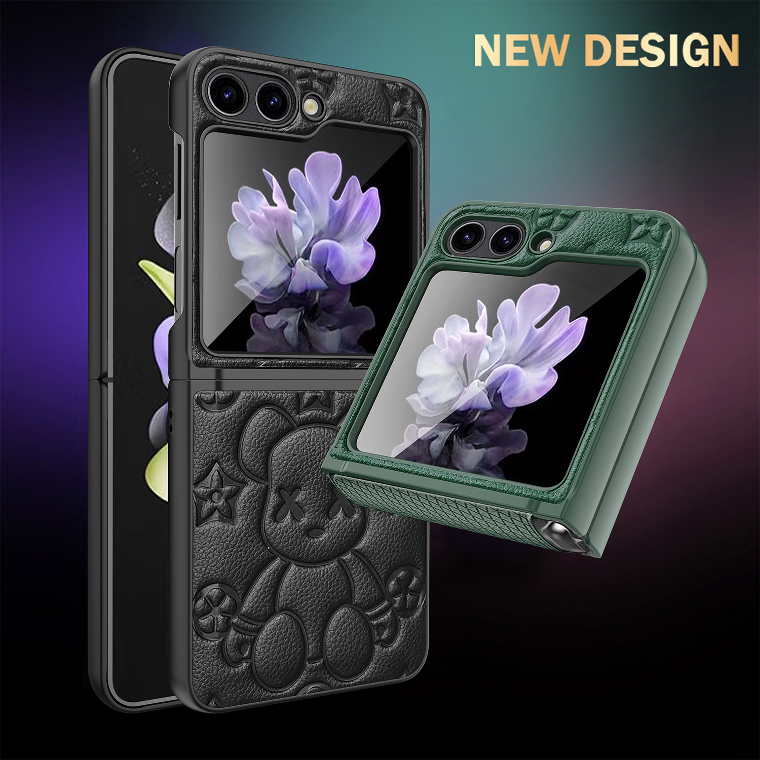 Samsung Galaxy Z Flip5/4/3 5G เคสโทรศัพท์หมีรุนแรงระดับพรีเมียมใหม่