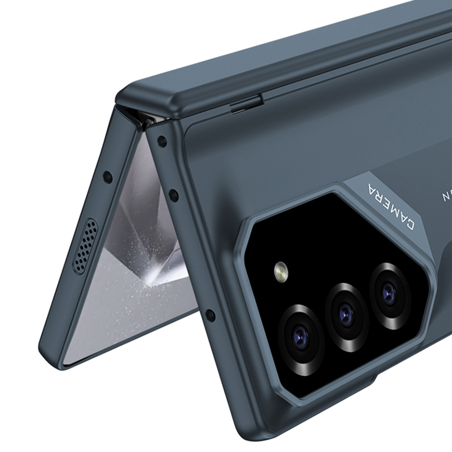 เหมาะสำหรับ Samsung Galaxy Z Fold6/5/4/3 การออกแบบใบมีดใหม่บานพับแม่เหล็กเคสโทรศัพท์มือถือแบบรวมทุกอย่าง