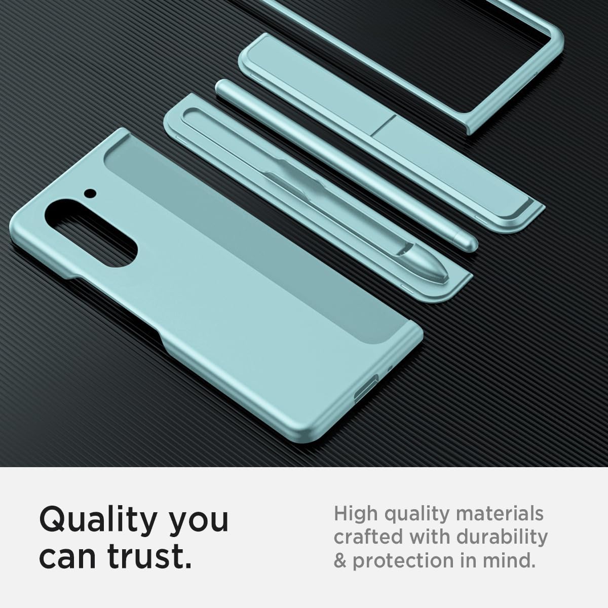 เหมาะสำหรับ Samsung Z Fold5/4/3 ถาดปากกาที่มองไม่เห็นวงเล็บเคสโทรศัพท์ 2-in-1 พร้อมสไตลัส