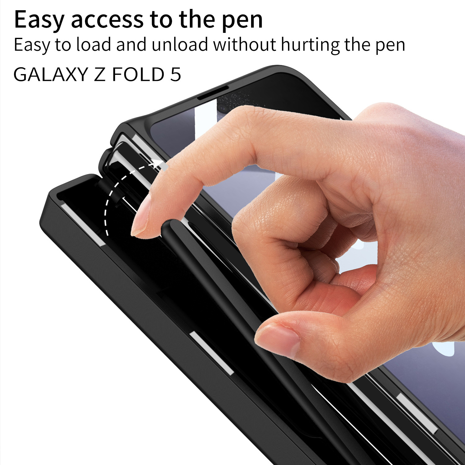 เหมาะสำหรับ Samsung Z Fold5/4/3 วงเล็บแหวน PUSH หน้าต่างเลนส์เคสโทรศัพท์