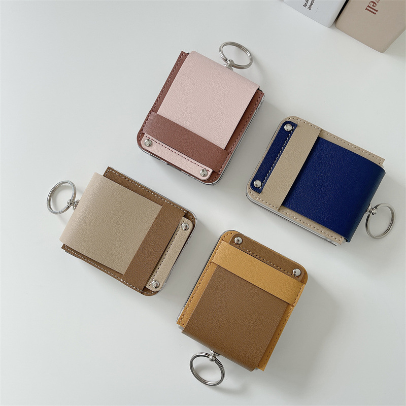 สำหรับ Samsung Galaxy Z Flip5/4/3 Splice สีชนกันโทรศัพท์กรณีป้องกัน