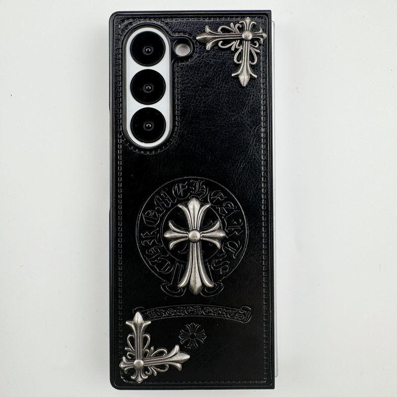 適用於三星Z Fold6/5/4/3新款立體浮雕潮牌聯名款折疊殼