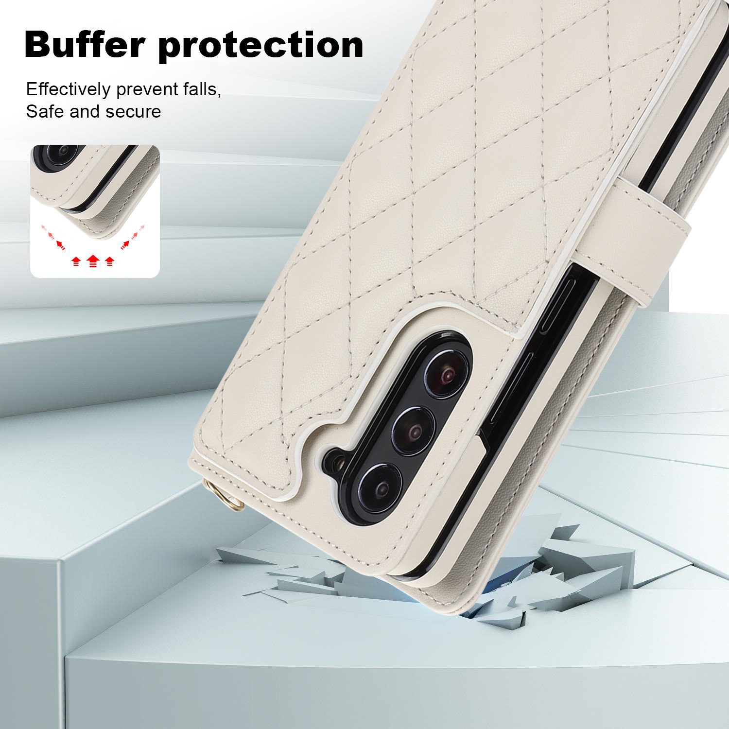 กระเป๋าใส่บัตรอเนกประสงค์สำหรับ Samsung Z Fold5/4/3 พร้อมช่องใส่ปากกา