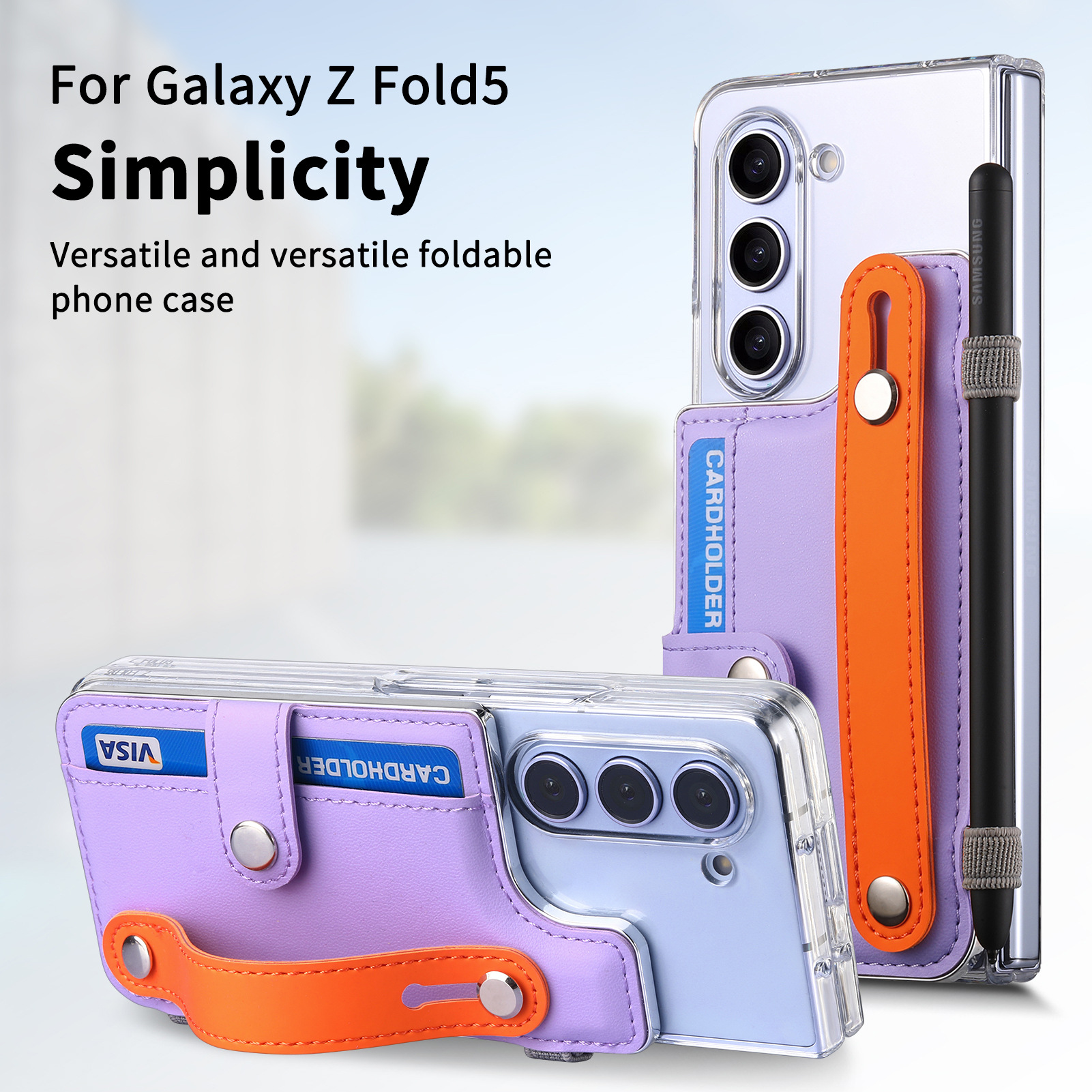 สำหรับ Samsung Galaxy Z Fold5/4/3 สายรัดข้อมือกรณีโทรศัพท์