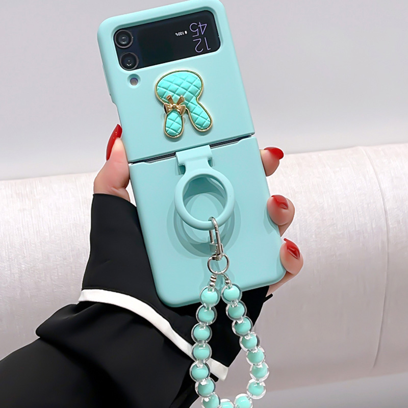 สำหรับ Samsung Galaxy Z Flip5/4/3 น่ารักโบว์กระต่ายหัวซิลิโคนโทรศัพท์ป้องกันกรณี