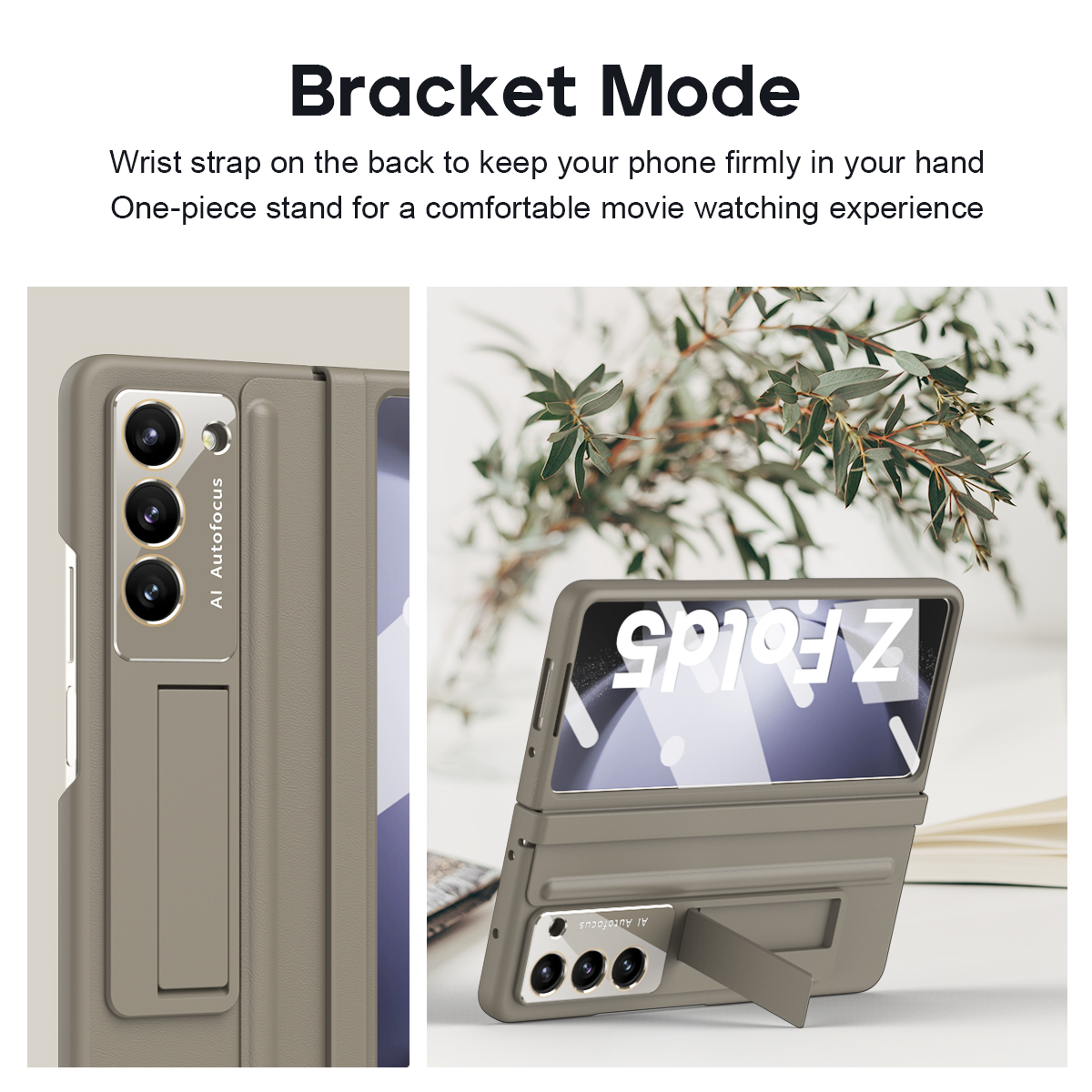 เหมาะสำหรับ Samsung Z Fold5/4/3 เคสโทรศัพท์หนังสีทึบแบบบานพับพับเก็บได้พร้อมฟิล์มกระจกนิรภัย