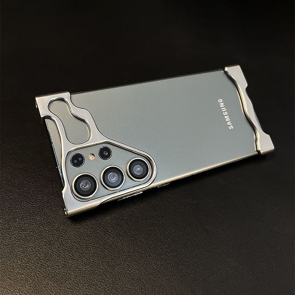 เหมาะสำหรับ Samsung S24/23 Ultra Plus เคสป้องกันการตกแบบไร้กรอบโลหะ