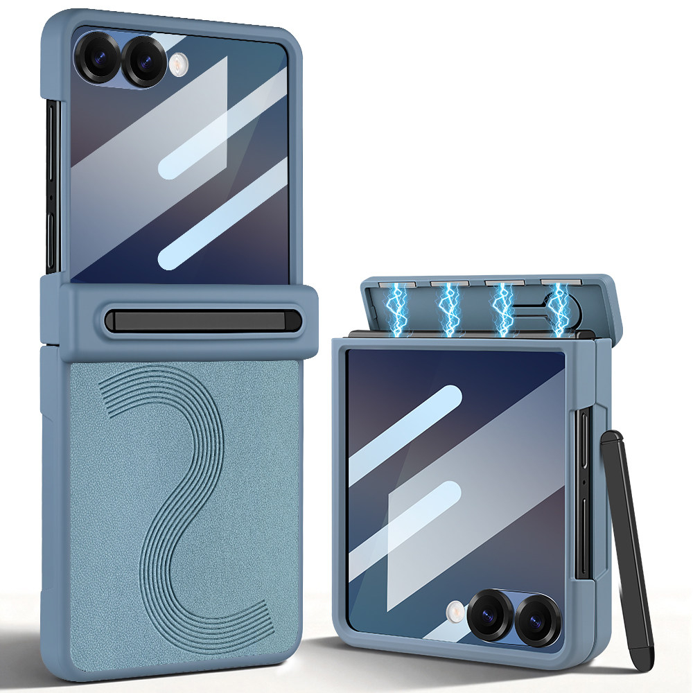 適用於三星Z Flip7/6新款鉸鏈附筆全包保護殼