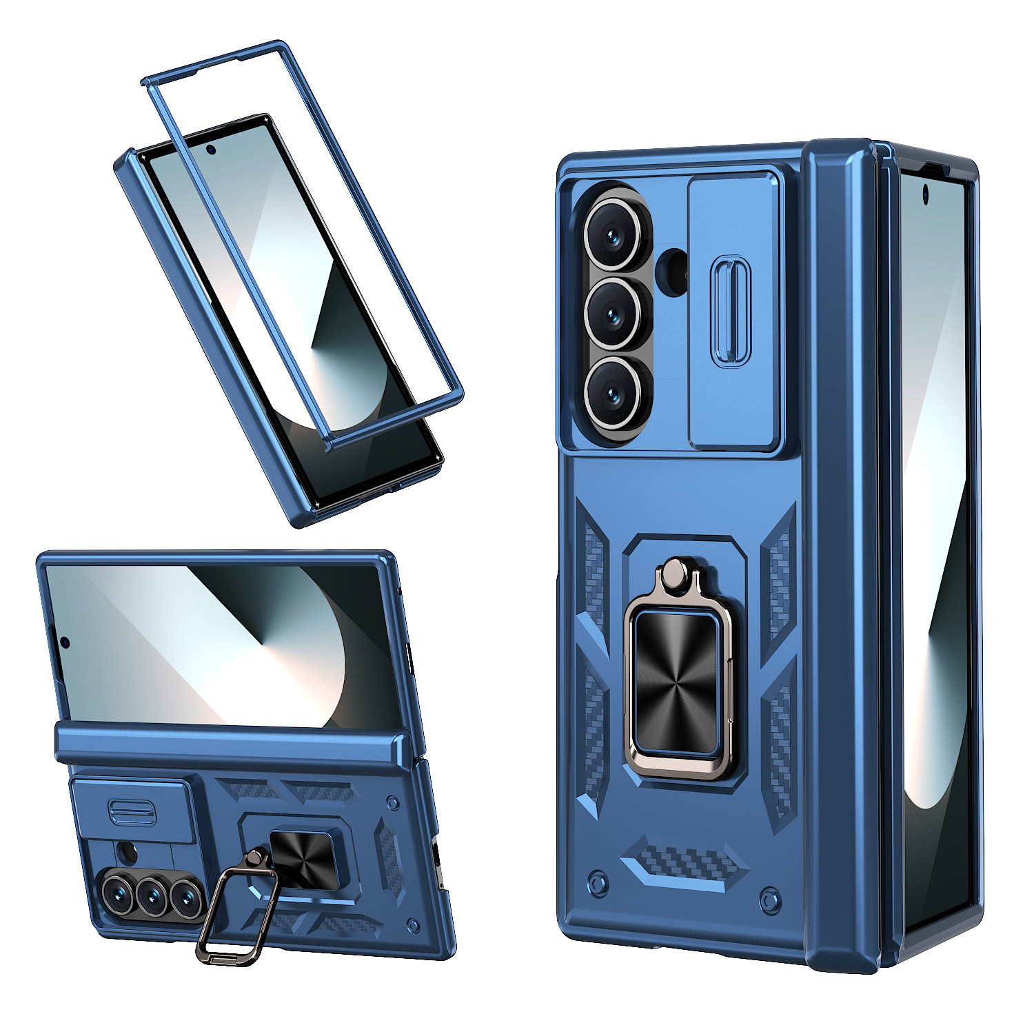 เหมาะสำหรับ Samsung Z Fold7/6/5/4 ใหม่รถแหวนเลื่อนหน้าต่างเลนส์ป้องกันกรณี