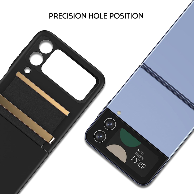เหมาะสำหรับ Samsung Z Flip5/4/3 การป้องกันบานพับและตัวป้องกันหน้าจอด้านหลังเคสโทรศัพท์หรูหรา