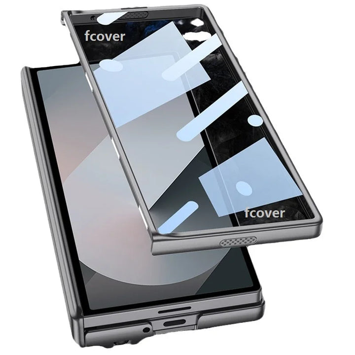 เหมาะสำหรับ Samsung Z Fold6/5/4/3 บานพับแม่เหล็กใหม่เคสโทรศัพท์มือถือในตัวพร้อมปากกา