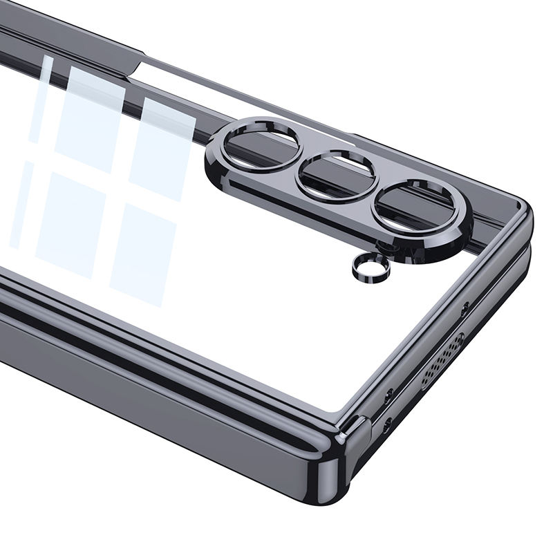 เหมาะสำหรับ Samsung Z Fold6 เคสโทรศัพท์มือถือแบบบานพับโปร่งใสแบบใหม่ที่รวมทุกอย่าง