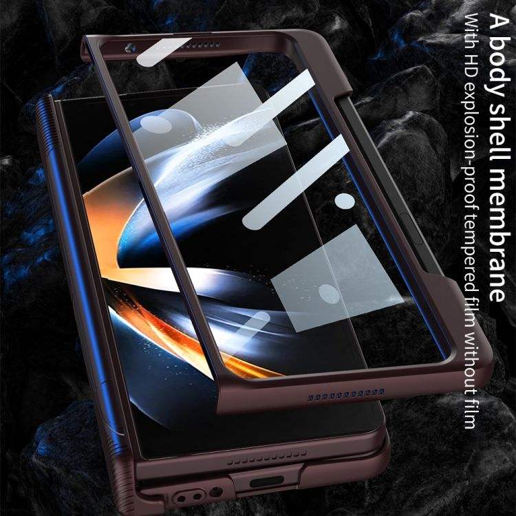 สำหรับ Samsung Z FOLD5 / 4/3 กรณีโทรศัพท์มือถือช่องใส่ปากกาด้านข้าง