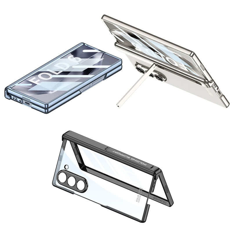 เหมาะสำหรับ Samsung Z Fold6 เคสโทรศัพท์มือถือแบบบานพับโปร่งใสแบบใหม่ที่รวมทุกอย่าง