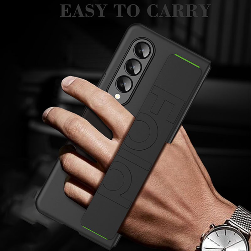 เหมาะสำหรับ Samsung Z Fold5/4/3 หรูหราอย่างเป็นทางการสายรัดข้อมือซิลิโคนบางเฉียบฝาครอบโทรศัพท์กันกระแทก