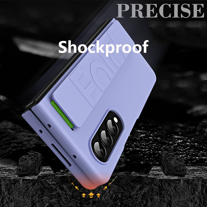 เหมาะสำหรับ Samsung Z Fold5/4/3 หรูหราอย่างเป็นทางการสายรัดข้อมือซิลิโคนบางเฉียบฝาครอบโทรศัพท์กันกระแทก