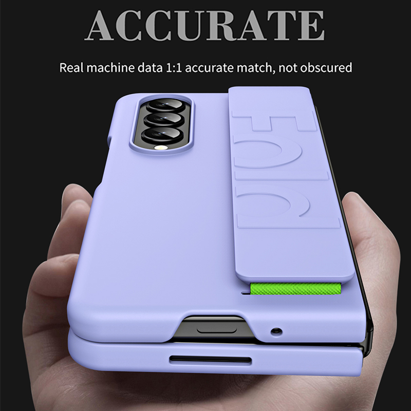 เหมาะสำหรับ Samsung Z Fold5/4/3 หรูหราอย่างเป็นทางการสายรัดข้อมือซิลิโคนบางเฉียบฝาครอบโทรศัพท์กันกระแทก