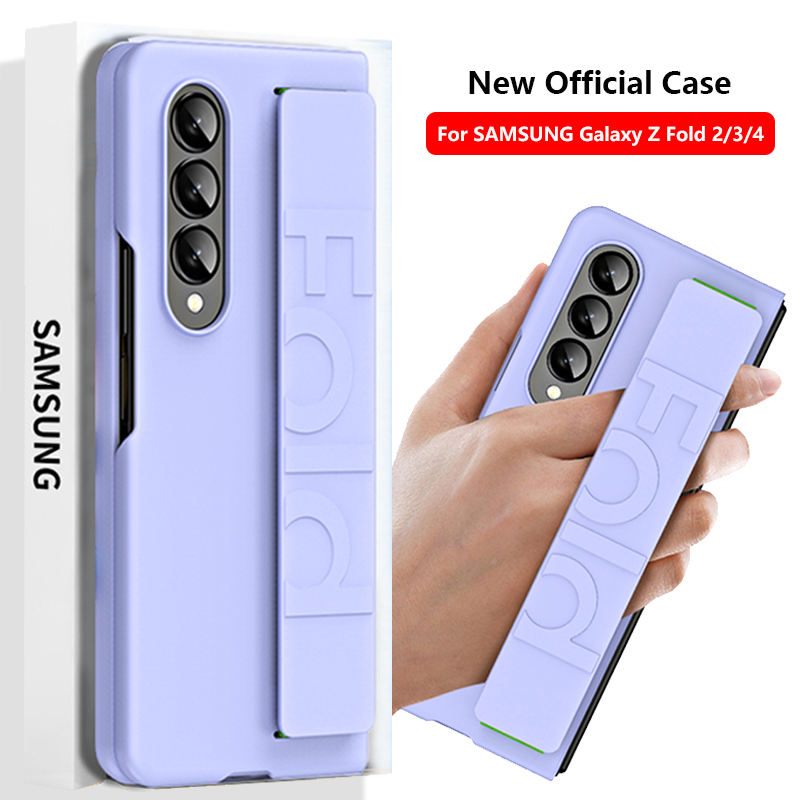 เหมาะสำหรับ Samsung Z Fold5/4/3 หรูหราอย่างเป็นทางการสายรัดข้อมือซิลิโคนบางเฉียบฝาครอบโทรศัพท์กันกระแทก